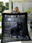 Mom To Son Never Feel That You Are Alone Fleece Quilt