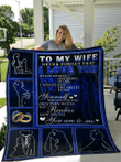 To My Wife Never Forget That I Love You Husband Gift For Wife Valentine Gift Quilt