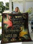 Dragon Lovely Message From Husband Gifts For Wife Quilt
