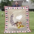 Mickey And Minnie Love Moon And Back Quilt