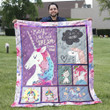 Unicorn Blanket – All Your Dreams Come True And Colorful Unicorn Quilt Blanket - Cute Gift For Kid