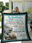 Wolf To My Daughter I Love You Custom Text Name To Madittude From Poppop Mel Quilt