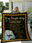 Custom Text Name For Daughter From Mom Elephant I'Ll Always Be With You Quilt
