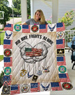 Military No One Fights Alone Veteran Quilt