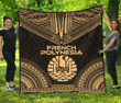 French Polynesia Premium Quilt Polynesian Chief Gold Version Bn10 Dhc28113187Dd