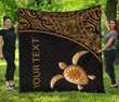 Turtle Personalised Premium Quilt Polynesian Gold Curve Style Bn12 Dhc28113318Dd