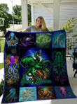 Love Octopus Personalize Custom Name Quilt