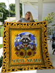 Love Hippie Cannabis Personalize Custom Name Quilt