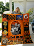 Love Halloween Personalize Custom Name Quilt