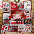 I Love Hockey Canada Quilt 