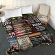 To My Dad Blanket - The Veteran The Myth The Legends Quilt Blanket - Gift For Veteran Dad