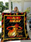 Miami Heat United In Black Quilt W160904