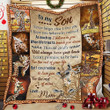Never Forget That I Love You, Mom To Son Quilt Nh250