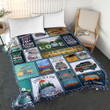 Camping Theme Throw Blanket - Always Take the Scenic Route Quilt Blanket - Special Gift For Camping Lovers