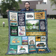 Camping Theme Throw Blanket - Always Take the Scenic Route Quilt Blanket - Special Gift For Camping Lovers