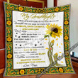 Nana To Granddaughter, Be Brave, Have Courage Sunflower Quilt Slb61
