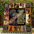 A Woman Who Walks With God Will Always Reach Her Destination, Black Woman Veteran Quilt Np389