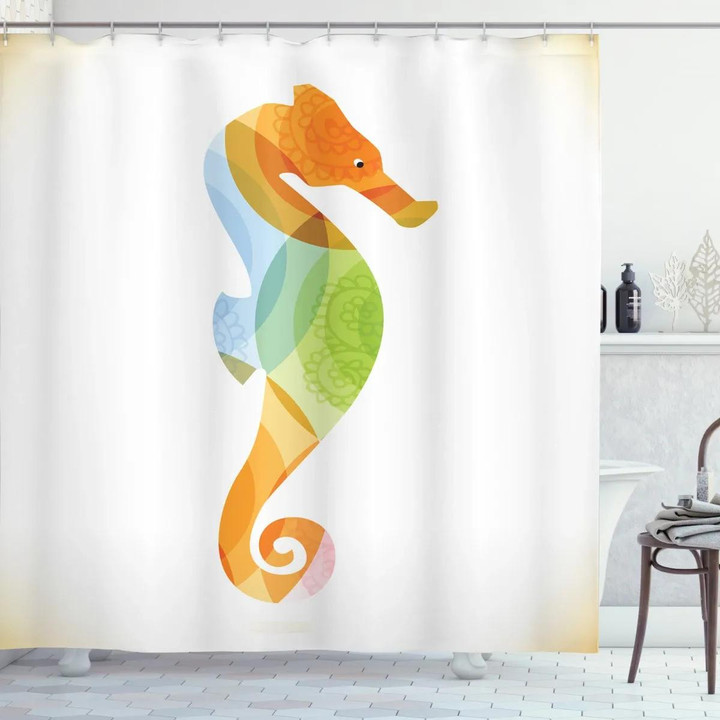 Coral Reef Aquarium Design Printed Shower Curtain Home Decor