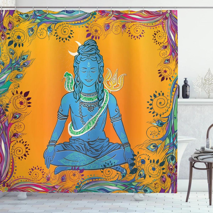 Cobra Mandala Paisley Design Printed Shower Curtain Home Decor