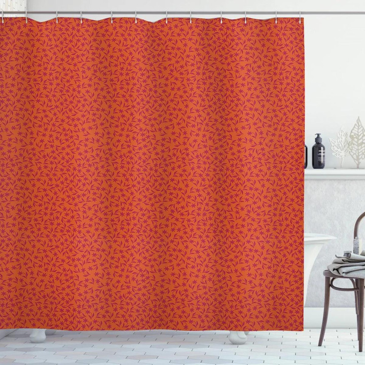Spring Flower Design Printed Shower Curtain Home Decor