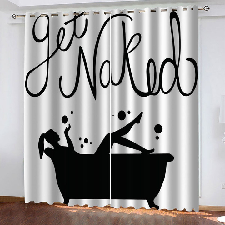 Get Naked Printed Window Curtain Home Decor