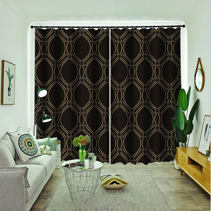 3D Ogee Printed Window Curtain Home Decor