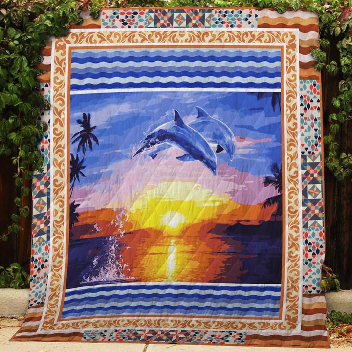 Dolphin Days Of Summer Quilt Blanket Dhc020120526Td