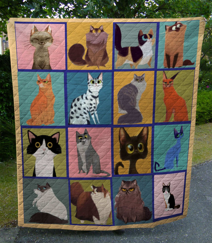 Cat Beautiful Cat Quilt Blanket Dhc020120755Td