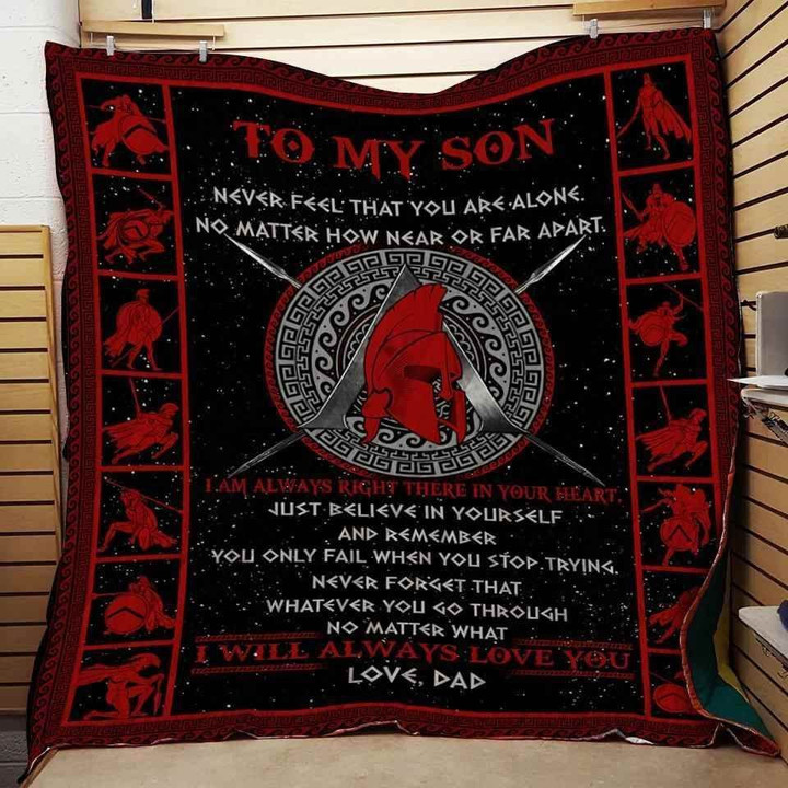 Dad Son Never Feel That Blanket Th0907 Quilt