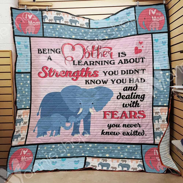 Mom Elephant Quilt Blanket Dhc01021324Td