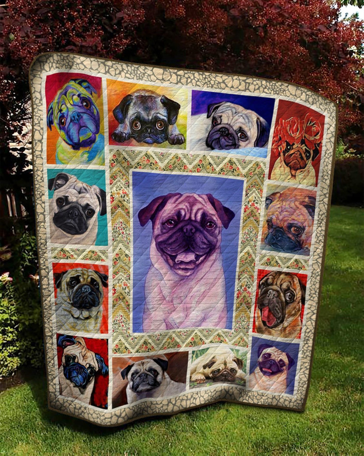 Pug Boo Boo Bl Quilt Blanket Dhc020120868Td