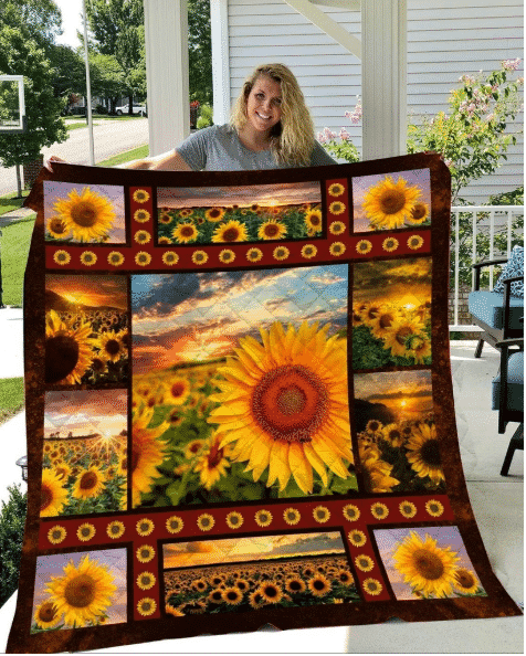 Sunflower Say She Love Me Quilt Blanket Dhc020120476Td