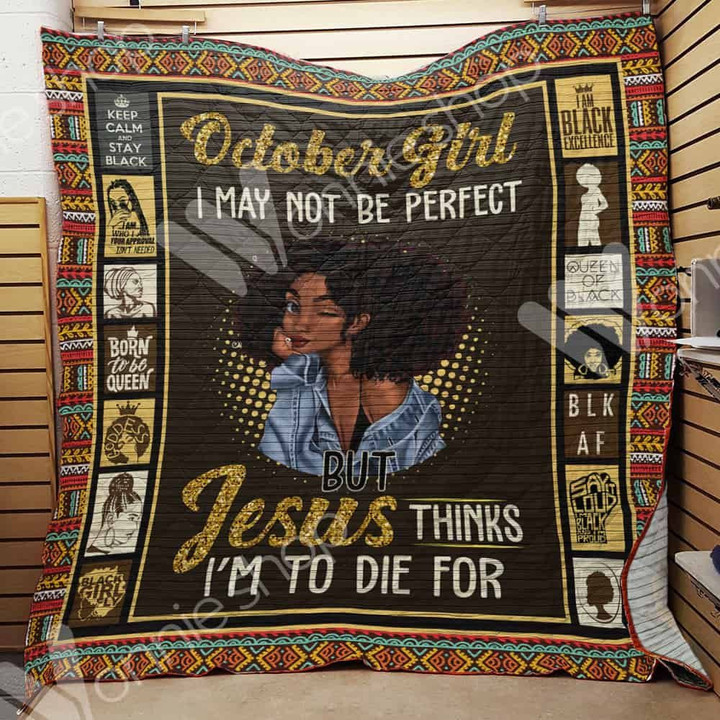 October Black Women Quilt Blanket Dhc01021299Td