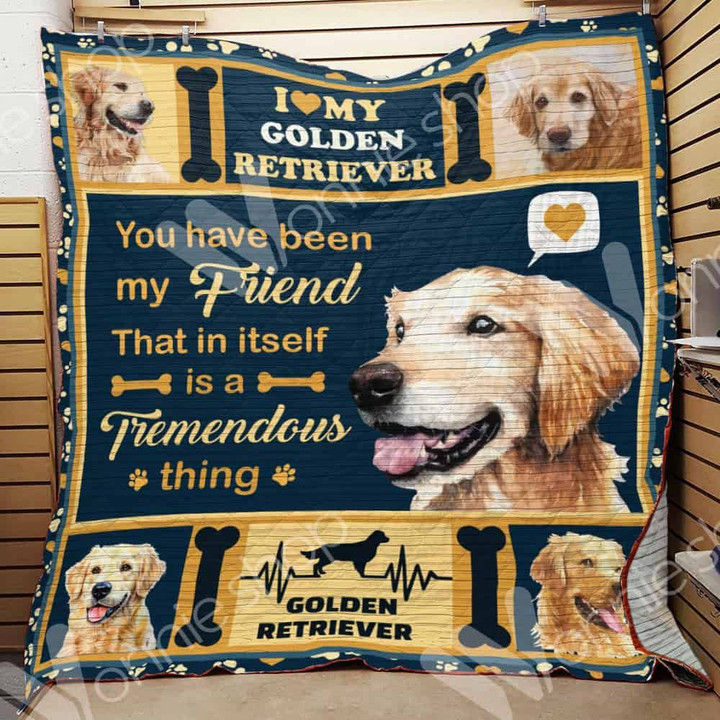 Golden Retriever Dog Blanket Lnt0512054 Quilt Blanket