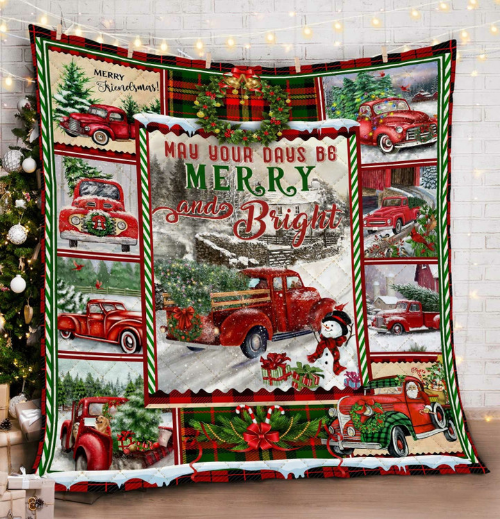 Red Truck Christmas Hhc121147Th Quilt Blanket