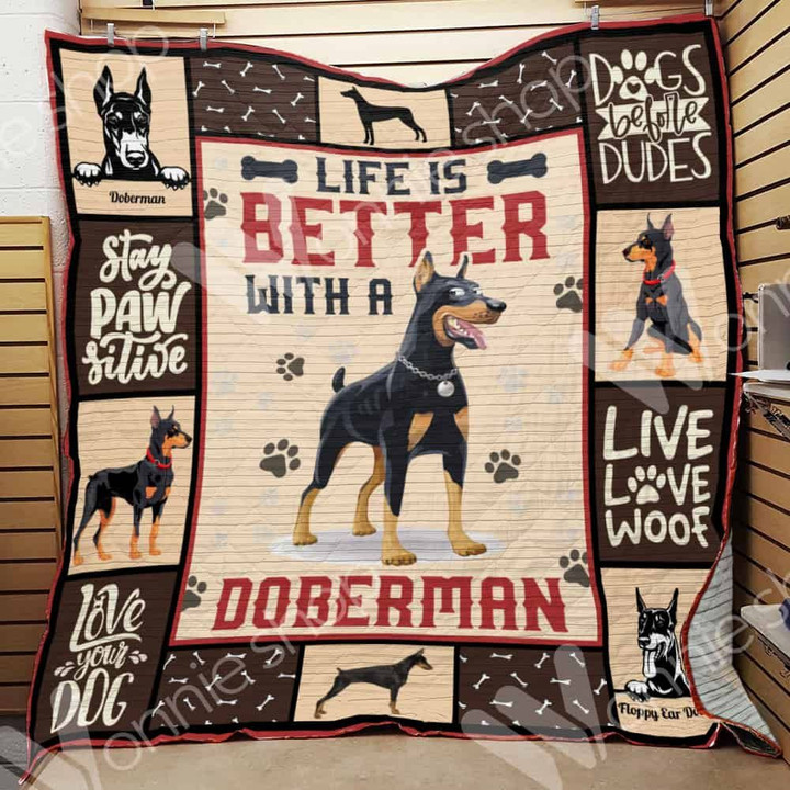 Doberman Pinscher Dog Blanket Lnt0612005 Quilt Blanket