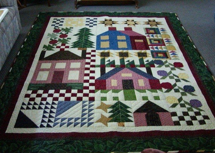 Houses Cla2210291Q Quilt Blanket