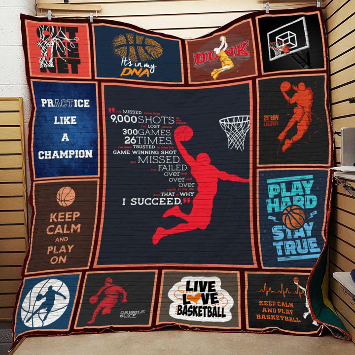 Practice Like A Champion Basketball Quilt