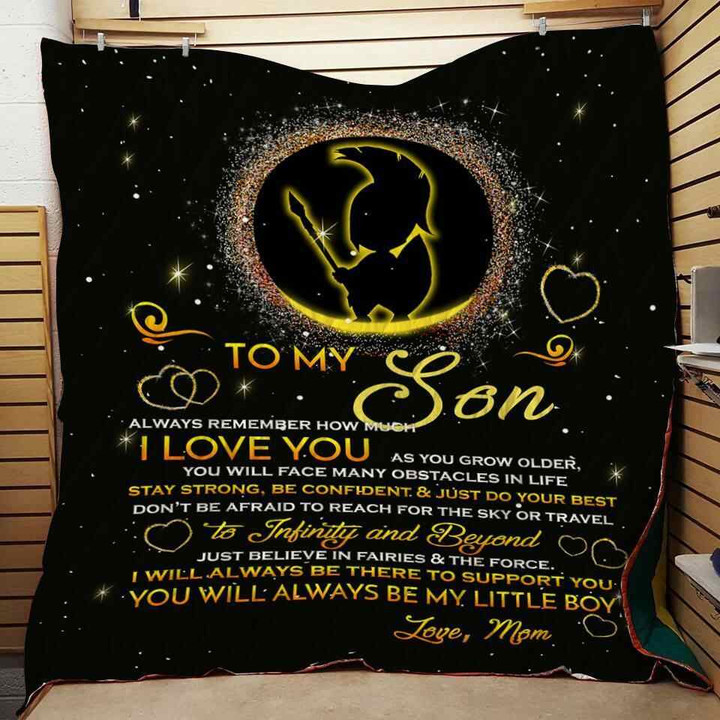 (Ql429) Lda Spartan Quilt - To My Son - I Love You.