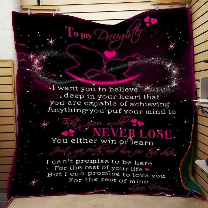 (Ql249) Lhd Family Quilt - To My Daughter - Never Lose.