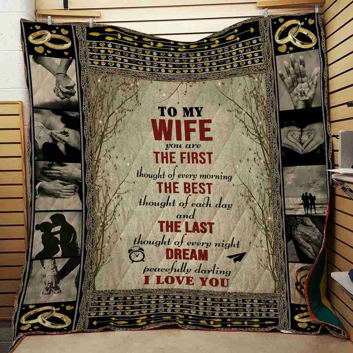 (Ql146) Lhd Family Quilt - To My Wife - You Are The First.