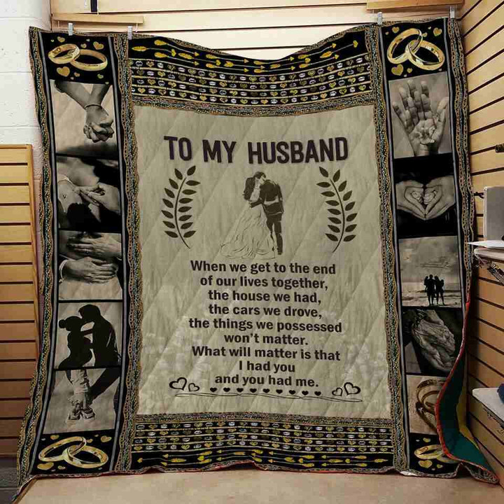 (Ql152) Lhd Family Quilt - To My Husband - When We Get V2.