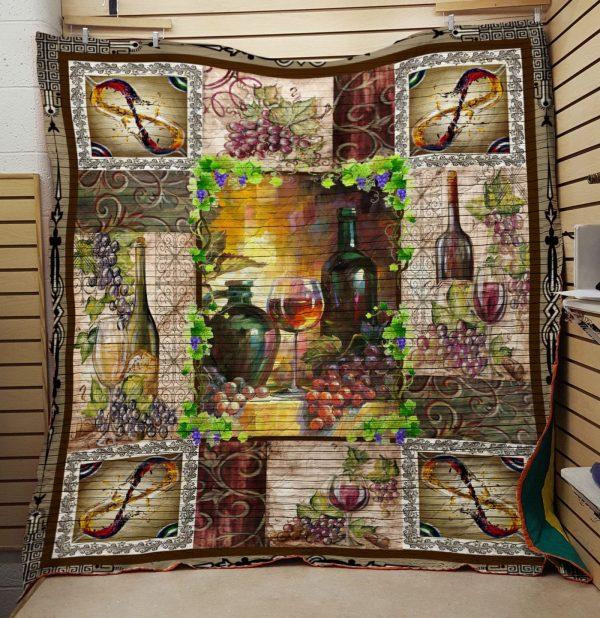 Wine And Grape Quilt V3