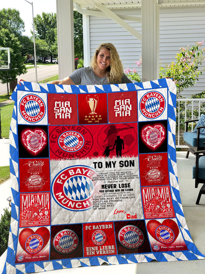  Bayern Munich - To My Son - Love Dad Quilt
