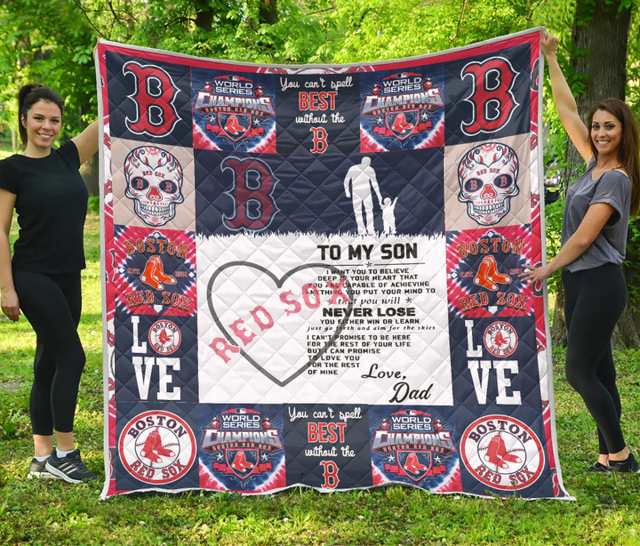  Boston Red Sox Family - To My Son Quilt