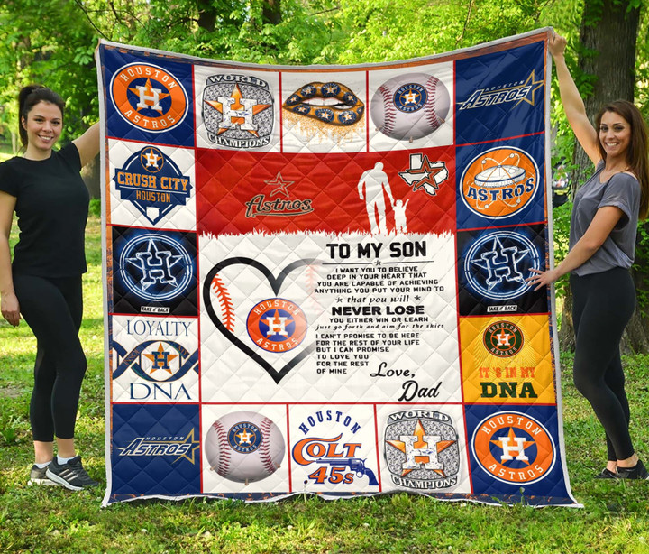  Houston Astros Family - To My Son Quilt