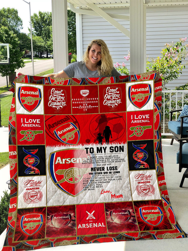  Arsenal F.C - To My Son - Love Mum Quilt