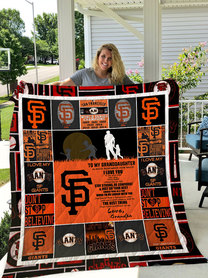 San Francisco Giants – To My Granddaughter – Love Grandpa Quilt