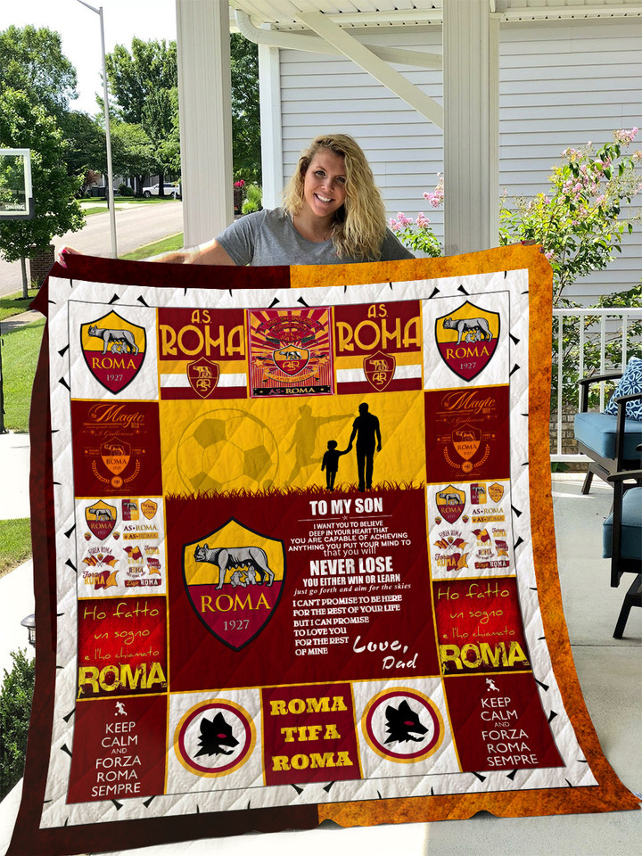 A.S. Roma – To My Son – Love Dad Quilt