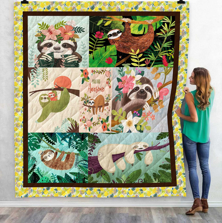 Aa Sloths Art Like Personalized Name Quilt Lifqs Fuct2409